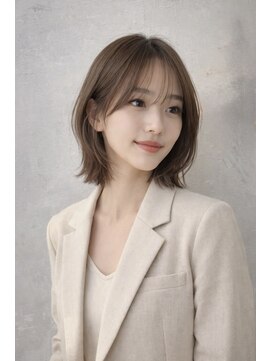 エテバイリリア(ete by LILIA.) レイヤーカット/ショートヘア/ボブヘア/ミルクティーベージュ/