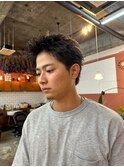 スパイキーショートメンズ刈り上げボックスショート眉毛カット