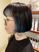 ニューヨークニューヨーク 三宮店(NYNY) クラシックボブ×インナーグラデーションブルー