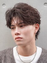 バイフィフス 原宿/表参道(by fifth)&nbsp;原宿メンズパーマフェザーパーマセンターパートガイルヘアゆるめ