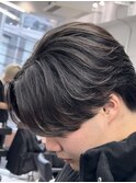 フェザーショートパーマセンターパート