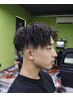 【メンズ×特殊パーマ】デザインカット＋縦落ちツイストパーマ