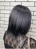20代30代/透明感/暗髪/ツヤ感/ストレート/ボブディ