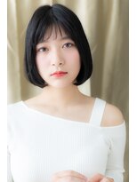 カバーヘア ブリス 戸田公園西口店(COVER HAIR bliss)&nbsp;チャコールグレー前下がりエアストレートZ戸田公園20代30代40代