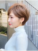 前髪あり/20代30代40代/ひし形レイヤーショートボブ/表参道