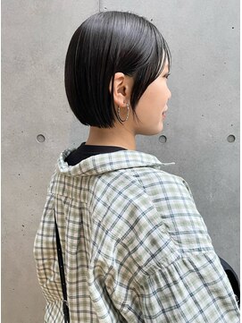 エッセンス(THE ESSENCE) minibob切りっぱなしボブエアリーロング美髪ピンクブラウン