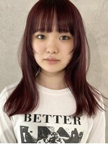ハイプ(HYPE) 【藤沢/辻堂】顔まわりレイヤー/ミディアム/赤髪/ボルドー