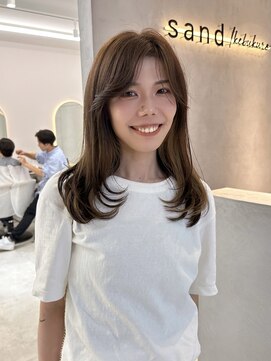 サンド 池袋(sand) 韓国風ヘア/レイヤーカット/ベージュカラー/顔周りカット
