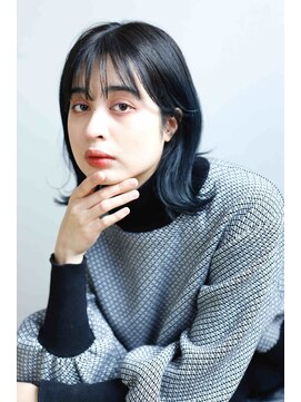 ヘアーアンドメイク エイダ(hair&make eida) デザインカラーレイヤーカットオリーブベージュ【神保町】