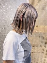 サンク 原宿 表参道(cinq) ミルクティーベージュダブルカラーインナーカラーケアブリーチ