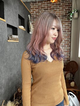 空 【kazuki】ハイトーン/裾カラー/ブリーチ