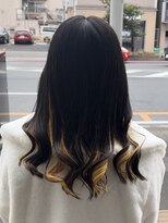 ラビス クローバー(Lovis clover) 推し色イエローをインナーカラーでチャージ!♪あゆむ