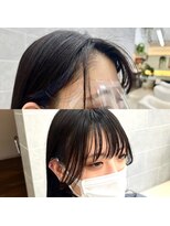 サンクレポ&nbsp;前髪割れ浮き改善☆クロスパーマ前髪縮毛矯正　 【髪質改善】