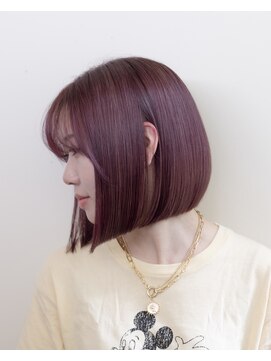 ルプラ ガーデン(le-pla garden) 切りっぱなしボブ#レッド#ケアブリーチ#ダブルカラー#豊橋#豊川