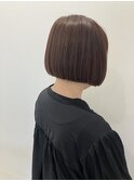 ボブスタイル、パープルブラウン