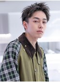ビジネスショートレイヤーかき上げコンマヘアツイストパーマ
