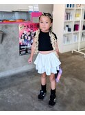 ブロンドミニギャルコーンロウ