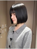 グレージュカラー/髪質改善/暗髪/ボブ[恵比寿駅]