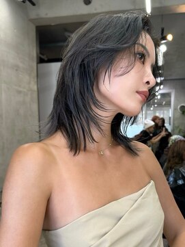 ソルトウォーター(SALT WATER) レイヤーカット/ブラウン/韓国ヘアー/ブリーチ/恵比寿