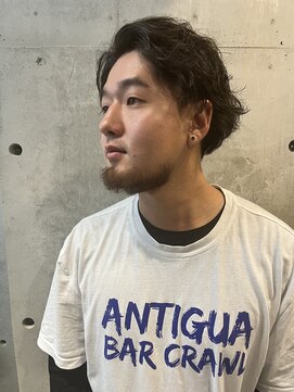 リベルテ グリット(Liberte Grit) メンズミディアム20代スパイラルパーマツーブロック海外風