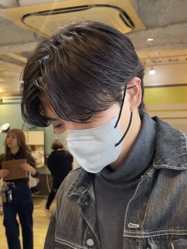 キートスバイガーランド (Kiitos by Garland) メンズ王道黒髪センターパート毛流れフェザーショート