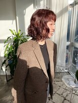 ネス(ness)&nbsp;デザインカラー/レイヤーカット/ウェットヘア/オリーブベージュ