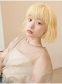 ブロンド//顔まわりレイヤー/ボブ