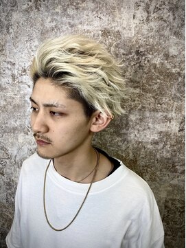 イエローコーン 金沢文庫店(YELLOW CORN) IWGP窪塚洋介風かきあげヘア[オールバック/ツイストパーマ]