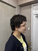 ファビ 渋谷(Fab)&nbsp;くびれヘア/暗めカラー/アプリコットオレンジ/縮毛矯正