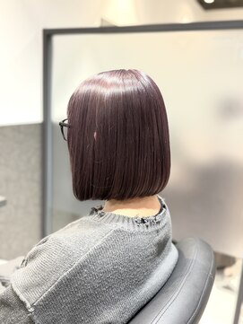 ブロック 日吉店(BLOC) ラベンダーグレージュ ぱつっとボブ