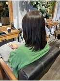 セミロング×酸性ストレート