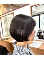 ティーシースペース 元住吉店(T.C.SPACE)&nbsp;艶ブラウンで魅せるコンパクトボブ