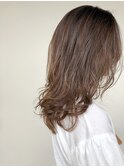 レイヤーカット 透明感ベージュ 髪質改善 ブリーチなし