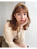 前髪デザインが可愛い☆大人小顔ミディ