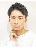 フイ 代々木(Hui) メンズ/アップバング/ツーブロックマッシュ/束感ショート/波巻き