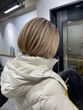 フォーク(FOLK) YAMATO シャドールーツ×ミルクティーベージュ　白髪ぼかし