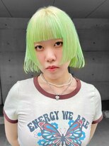 レコ 渋谷(LECO)&nbsp;姫カットボブ×ペールグリーン