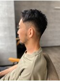 【soy-kufu】MEN'SHAIRショートマッシュパーマアッシュブラック