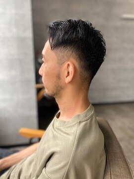 ソイクフ 四条大宮店(SOY-KUFU) 【soy-kufu】MEN'SHAIRショートマッシュパーマアッシュブラック