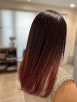 アクロス ヘアーデザイン 溝の口店(across hair design)&nbsp;バレイヤージュ　ピンクカラー