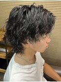 STYLE藤沢メンズウルフ黒髪ツーブロツイストスパイラルパーマ