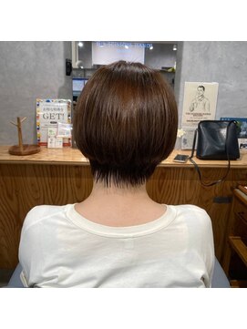 ザ シザーハンズ ナガノ(THE SCISSORS HANDS NAGANO) 襟足はバームで束間！スタイリッシュなマッシュショートStyle