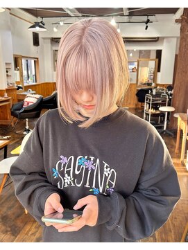 ヘアメイクエイト 丸山店(hair make No.8) ◆担当：岩切祐樹◆ホワイトミルクティーボブ