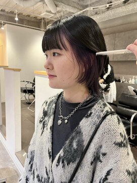 カフ(CAF) CAF FUKO ウルフカット/インナーカラー/ラベンダー/大阪/心斎橋