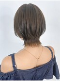 ショートウルフ_切りっぱなしボブエアリーロング_ba471531