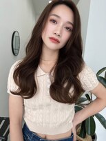 ソヨン 栄2号店(SOYON)&nbsp;ブリーチなしピンクブラウンカラーデジタルパーマレイヤーカット