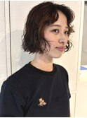 ミニボブのくるくるパーマ