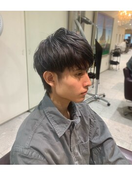 松本平太郎美容室 銀座パートツー(PART2) ブルーグレージュ×大人マッシュ