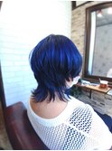 ショートボブ/ニュアンスカラー/センターパート/ブルージュ