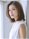 ☆ホワイトグレージュミニウルフデジタルパーマチェリーブラウン